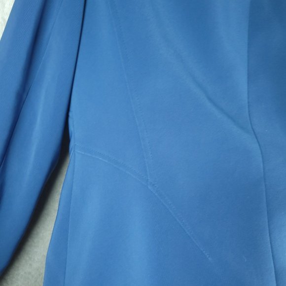 Kasper Petite Blazer Jacket Women's PS Polyester Blend Blue 3 Buttons - Picture 8 of 15
